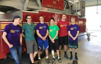 Volunteer team at the Grove City Fire Department